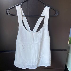 White two layer tank top